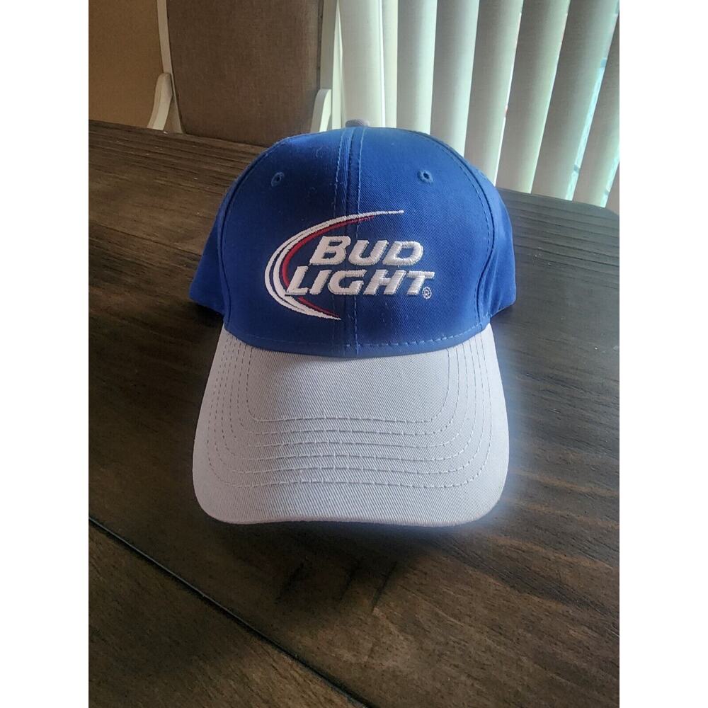 Bud Light Baseball Cap Hat Mens One Size Blue Cotton Snapback Adjustable Basic